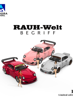 AM  1:64 保时捷RWB964 小比例合金汽车模型