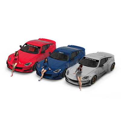 壹号站台|TM1:64尼桑400ZADVAN HKS素色仿真合金汽车模型收藏摆件