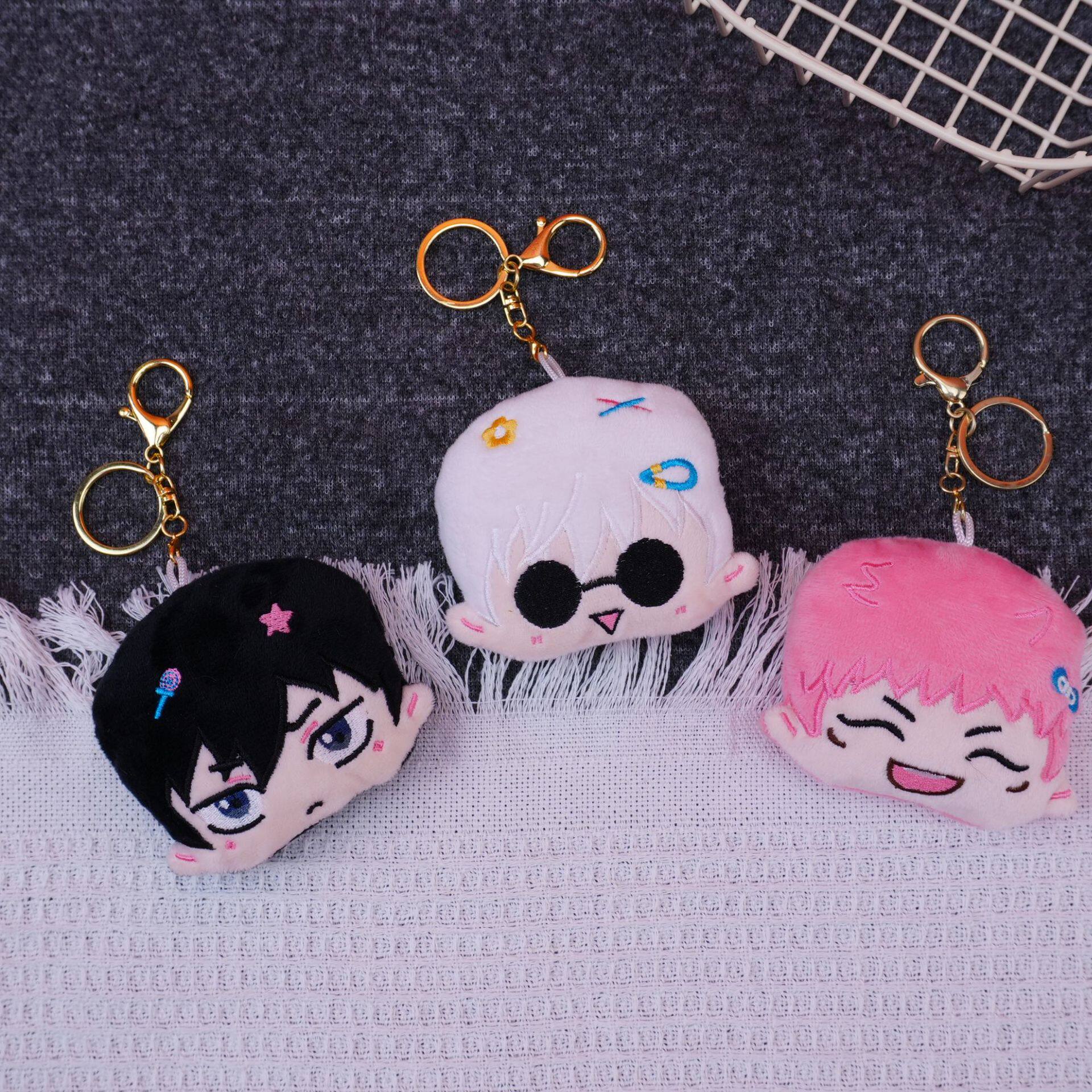 新款动漫周边毛绒玩偶挂件咒术回战五条悟夏油杰同人吱吱叫挂件