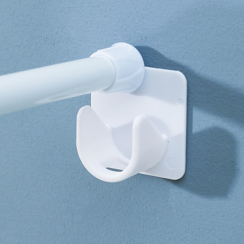 帘杆挂钩窗帘杆夹固定器免打孔粘贴式支架夹子杆门帘伸缩杆固定托