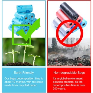 天蓝色可降解宠物垃圾袋猫屎狗屎兔子屎粪便袋铲屎拾便捡屎袋现货