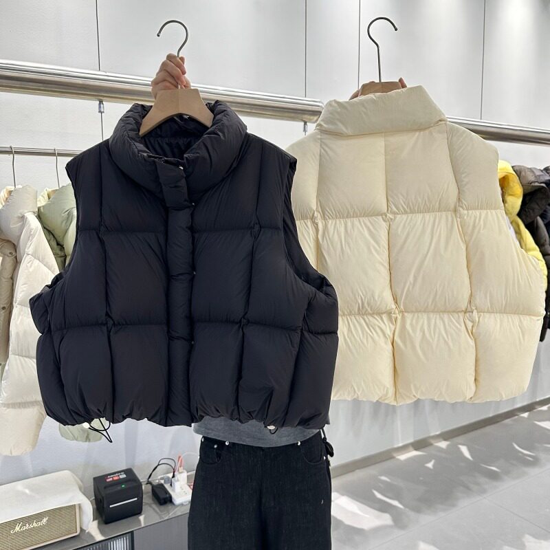 2025秋冬新款超轻云朵泡芙棉服马甲女短款韩版宽松坎肩保暖外套