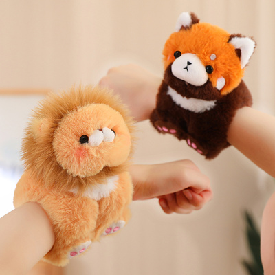 小熊猫小浣熊啪啪圈毛绒玩具