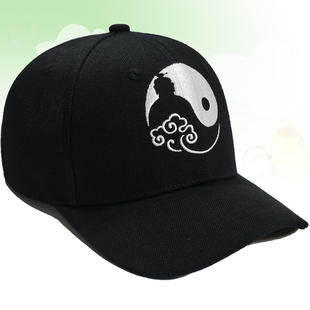 定制帽子刺绣道长道文化中国风道士太极八卦棒球帽练功遮阳鸭舌帽
