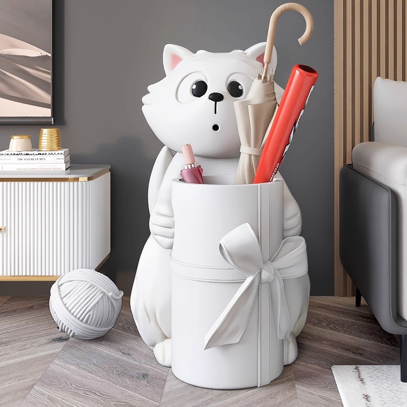 唯艺家居轻奢猫咪客厅落地摆件