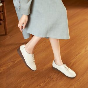 KUFENBERG/顾芳博歌 很舒适宽楦减震软底 一脚蹬里外全皮小白鞋