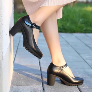 德国高跟玛丽珍鞋 KUFENBERG 跟底一体 德国真皮宽楦 顾芳博歌