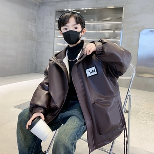 男童棉衣夹棉羽绒棉春装大童秋冬中大款连帽春秋季春秋冬装年服