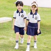 幼稚园中国风定制男童服装 运动风班服运动短裤 老师夏天儿童polo衫