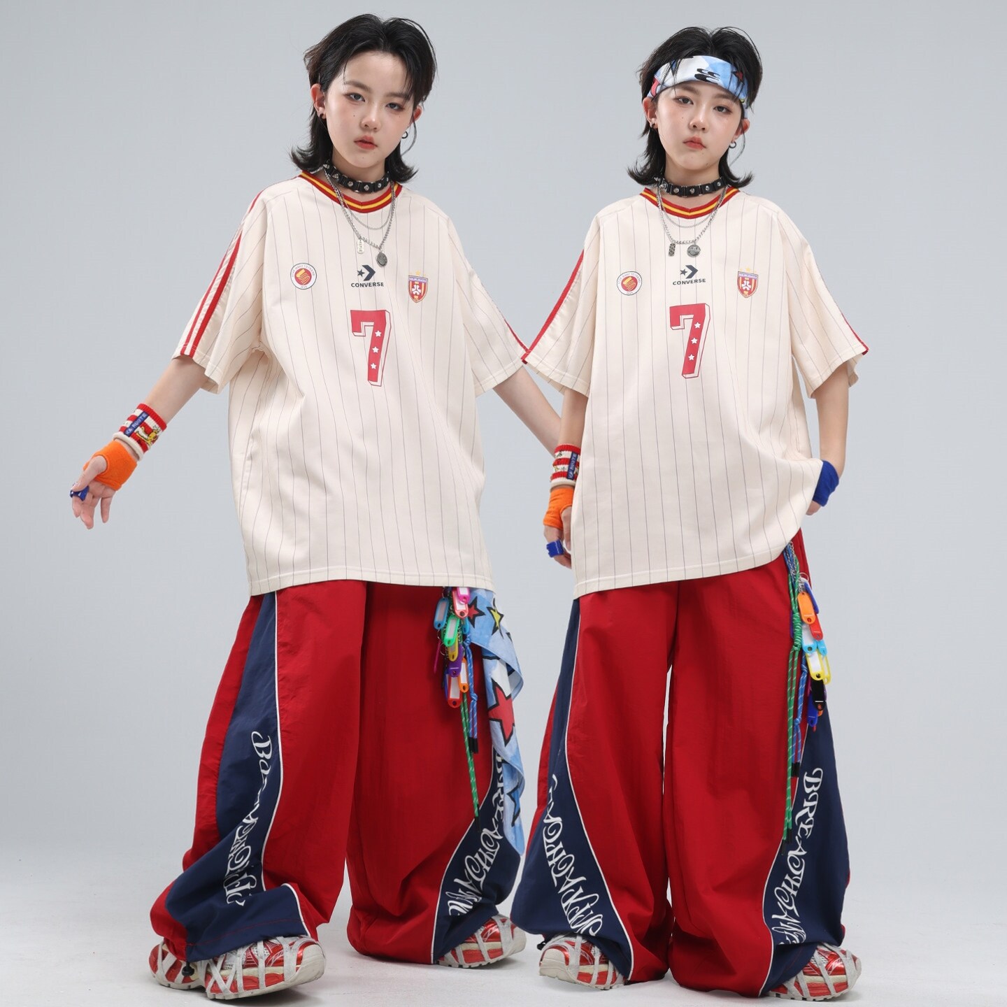 嘻哈街舞服中国风皮衣黑黄端午表演服短袖国潮黑皮宽松衬衫舞蹈服