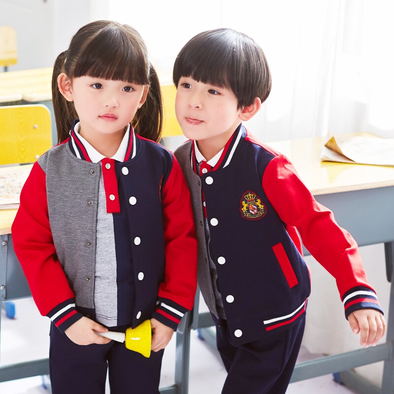 纯棉儿童polo衫长短袖衫男女春秋夏装幼儿园白色T恤中小学生校服