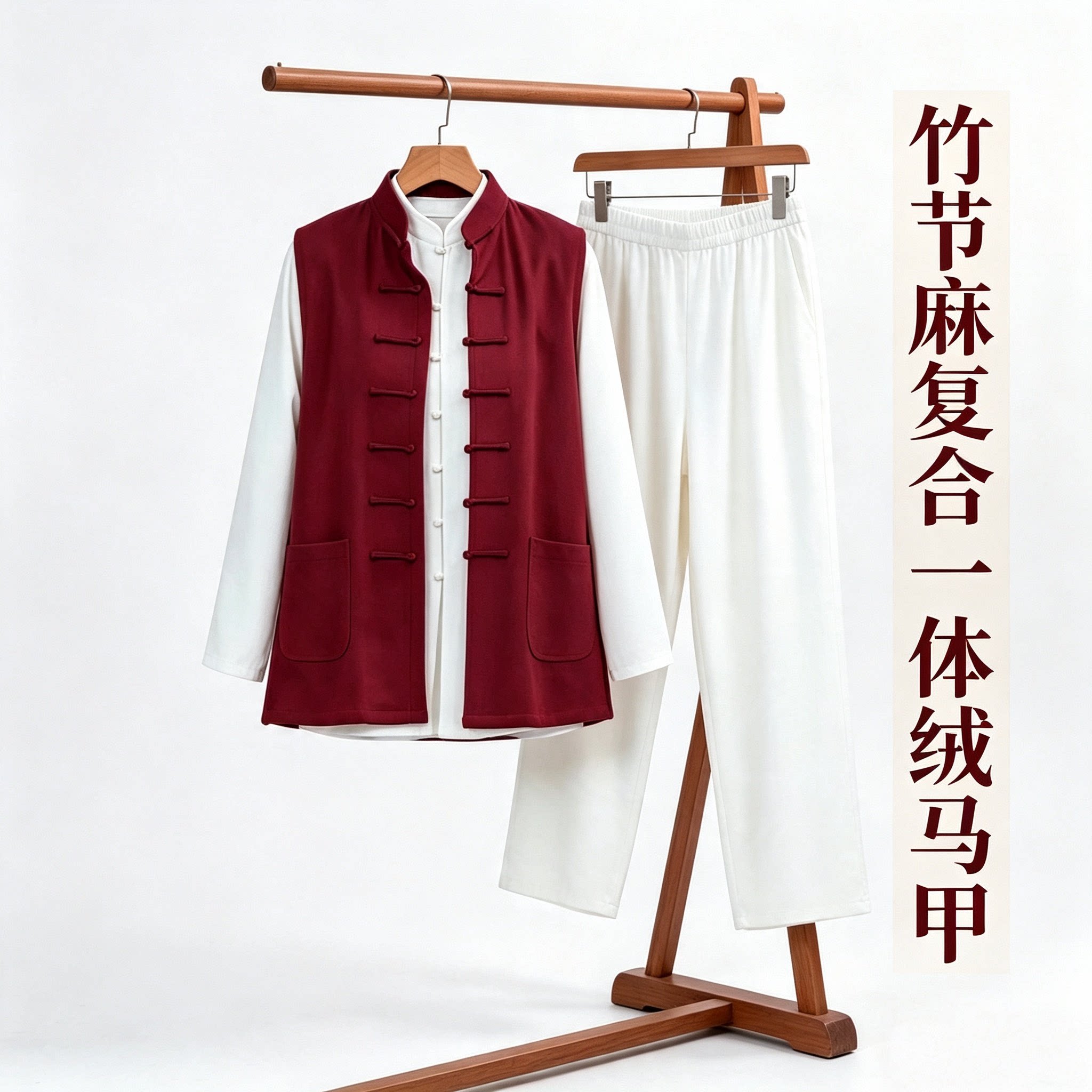 新款太极马甲女士秋冬季加绒加厚太极服上衣男日常练功服外搭马甲