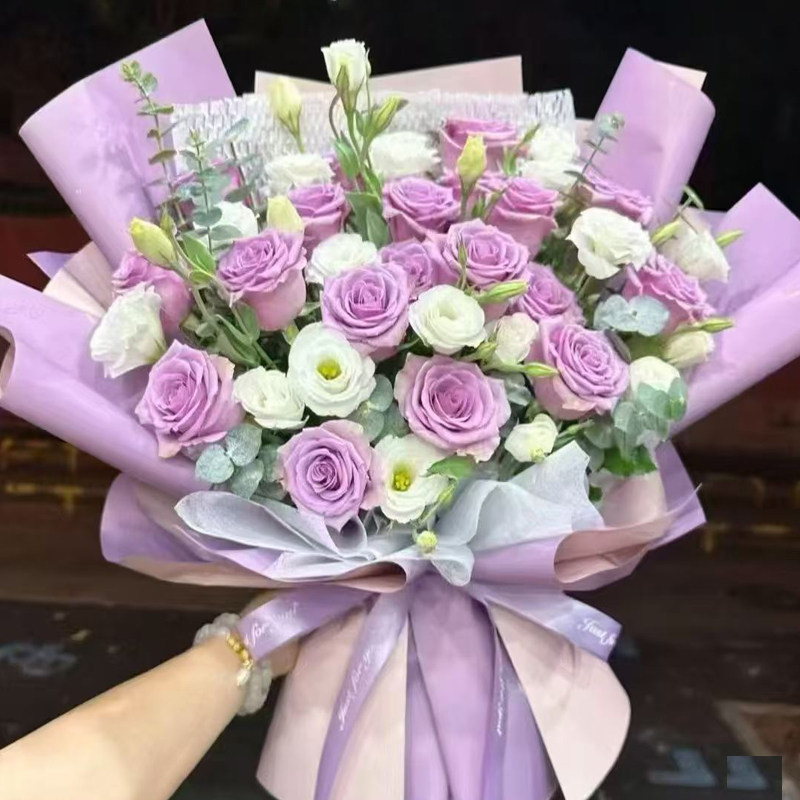 同城配送鲜花速递玫瑰送上海深圳杭州生日情人节母亲节七夕节花束