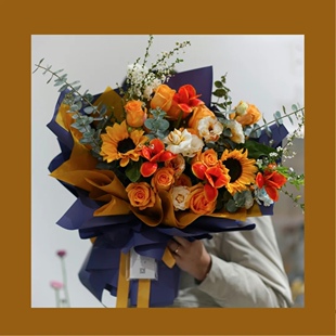 大连鲜花同城速递向日葵玫瑰花束送男友爱人老师生日探望礼物祝福