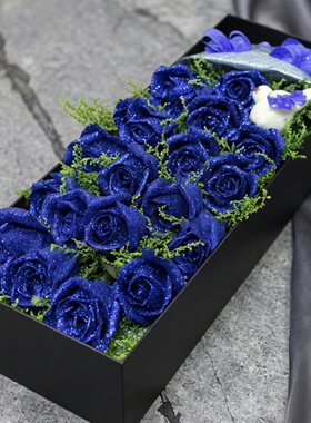 鲜花佛山情人节母亲节生日蓝玫瑰