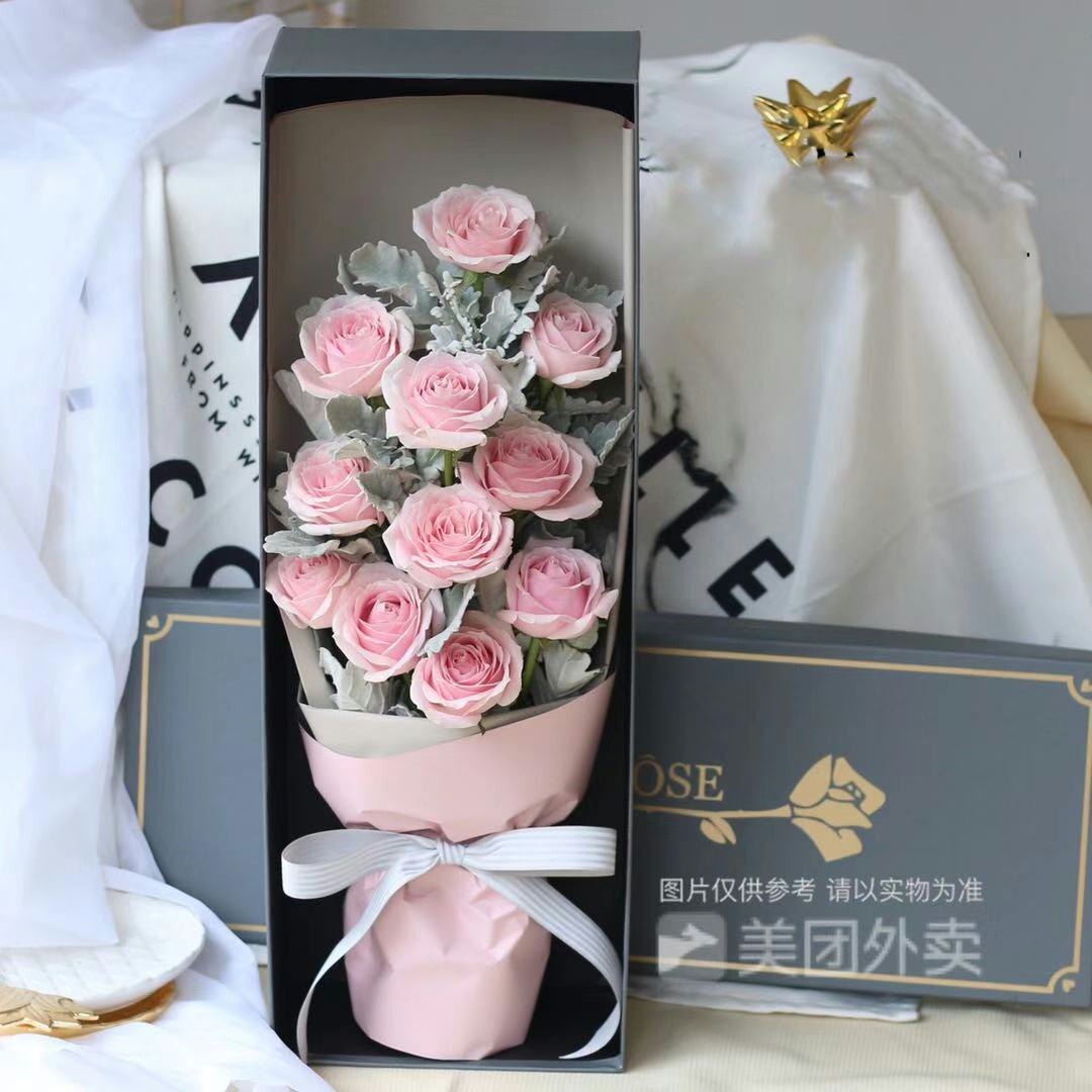 11朵红玫瑰礼盒求婚表白周年昆明鲜花速递同城生日配送花上门