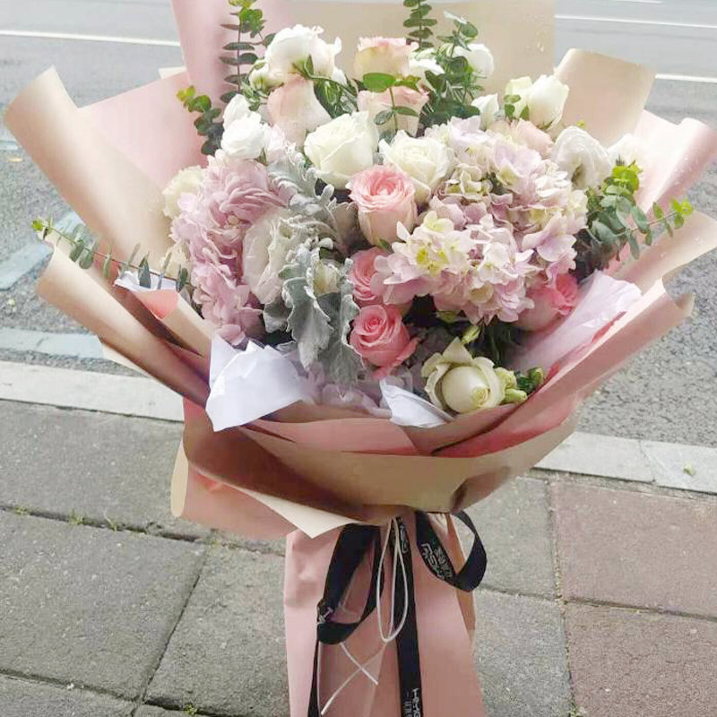 七夕情人节生日花束99朵玫瑰金华义乌永康实体鲜花店同城速递送花