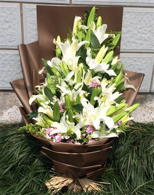 贵阳西安太原福州哈尔滨百合花束