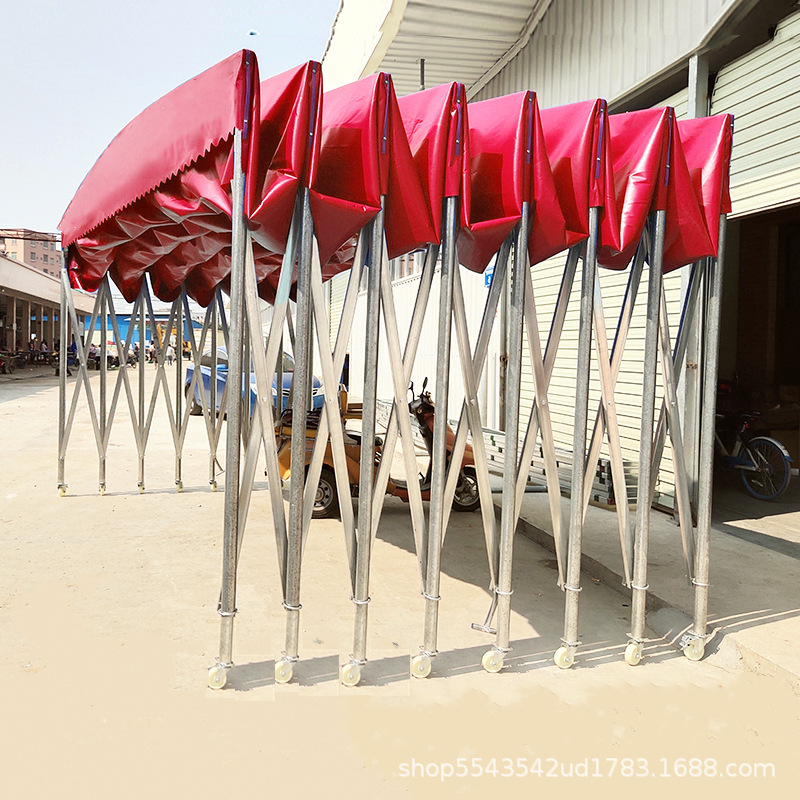 推拉棚大排档仓库停车雨篷大型户外移动收缩伸缩蓬活动蓬遮阳棚子