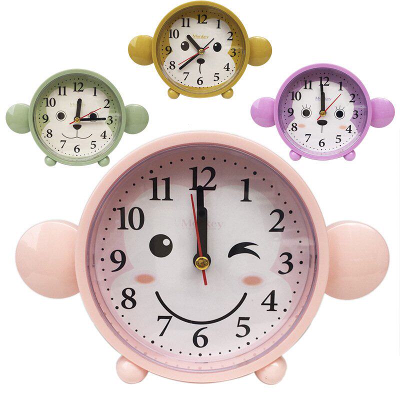 厂家可爱卡通静音闹钟 多形状图案儿童学生促销礼品时钟小闹