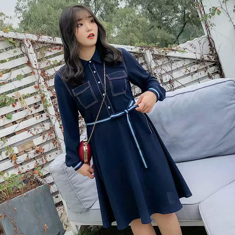 洋气大码女装胖mm显瘦减龄连衣裙胖妹妹裙子2019春装新款仿牛仔|ruв категории Женская одежда, женской одежды - от Buy2taobao.com для оказания профессиональной услуги покупки агента Taobao