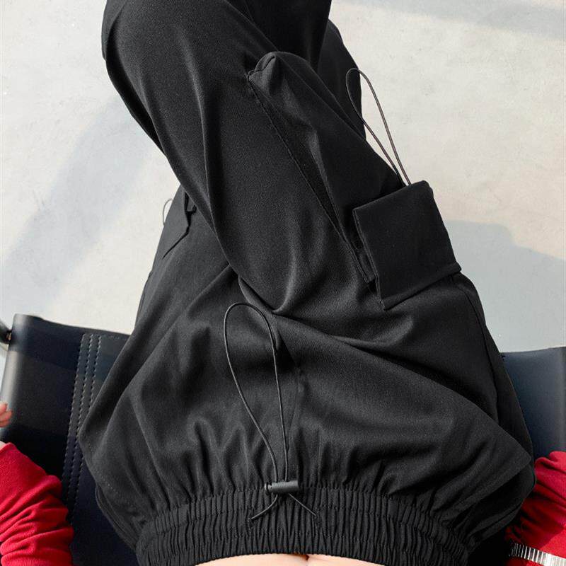 速干工装裤女2026新款冲锋小个子冰丝阔腿裤子夏季薄款登山运动裤