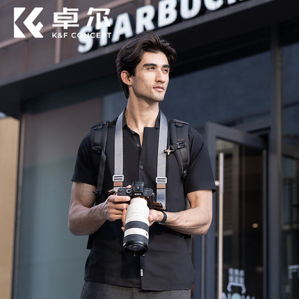 KFCONCEPT卓尔相机背带快拆肩带适用佳能尼康索尼徕卡富士XS10 XT30微单斜跨解压单反相机肩带配件挂绳挂脖