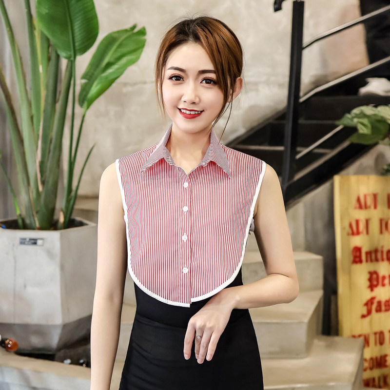 蓝红色条纹衣领假领子女百搭衬衫假领打底领子假衬衣领配毛衣装饰,服饰配件/皮带/帽子/围巾,假领,淘宝优惠券,粉丝福利购,淘宝优惠卷