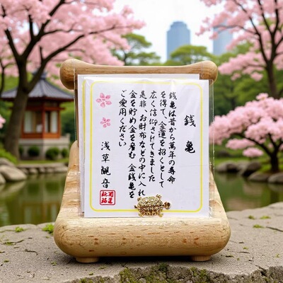 现货浅草寺日本招财龟小金龟御守同款招钱龟摆件随身钱包招财龟