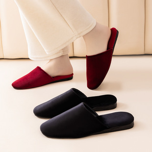 高级感四季布面拖鞋女包头2025居家室内高端拖鞋情侣款直销