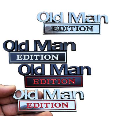 汽车金属叶子板车标 Old Man EDITION改装车身贴徽章标牌金属车贴