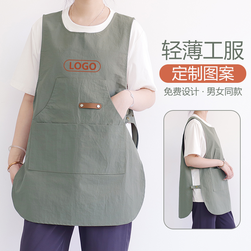 日式围裙餐饮专用防水男女服务员