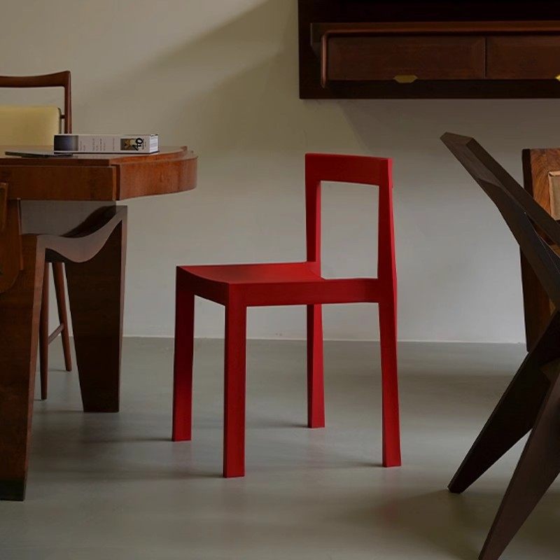 设计感实木餐椅莫比乌斯单椅餐桌椅靠背椅子极简风凳子家用化妆椅