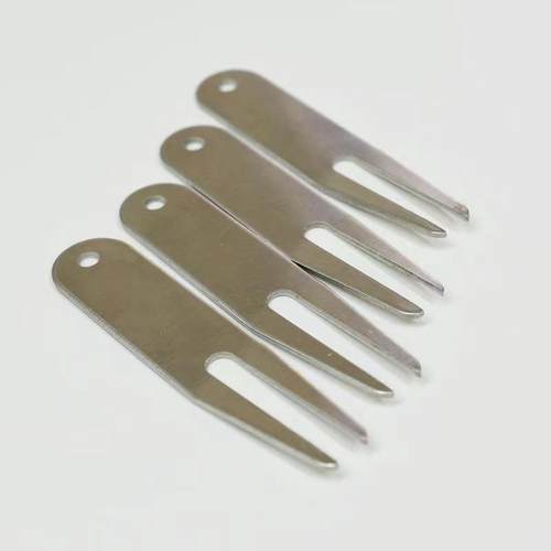 高尔夫球果岭叉多功能铲草修叉果岭工具叉金属镀硌高尔夫用品