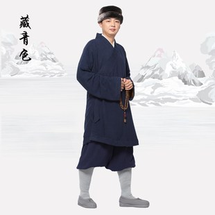 尚远寒冬里层加绒亚麻僧服罗汉褂套装 和尚服僧装 僧衣僧袍罗汉衫