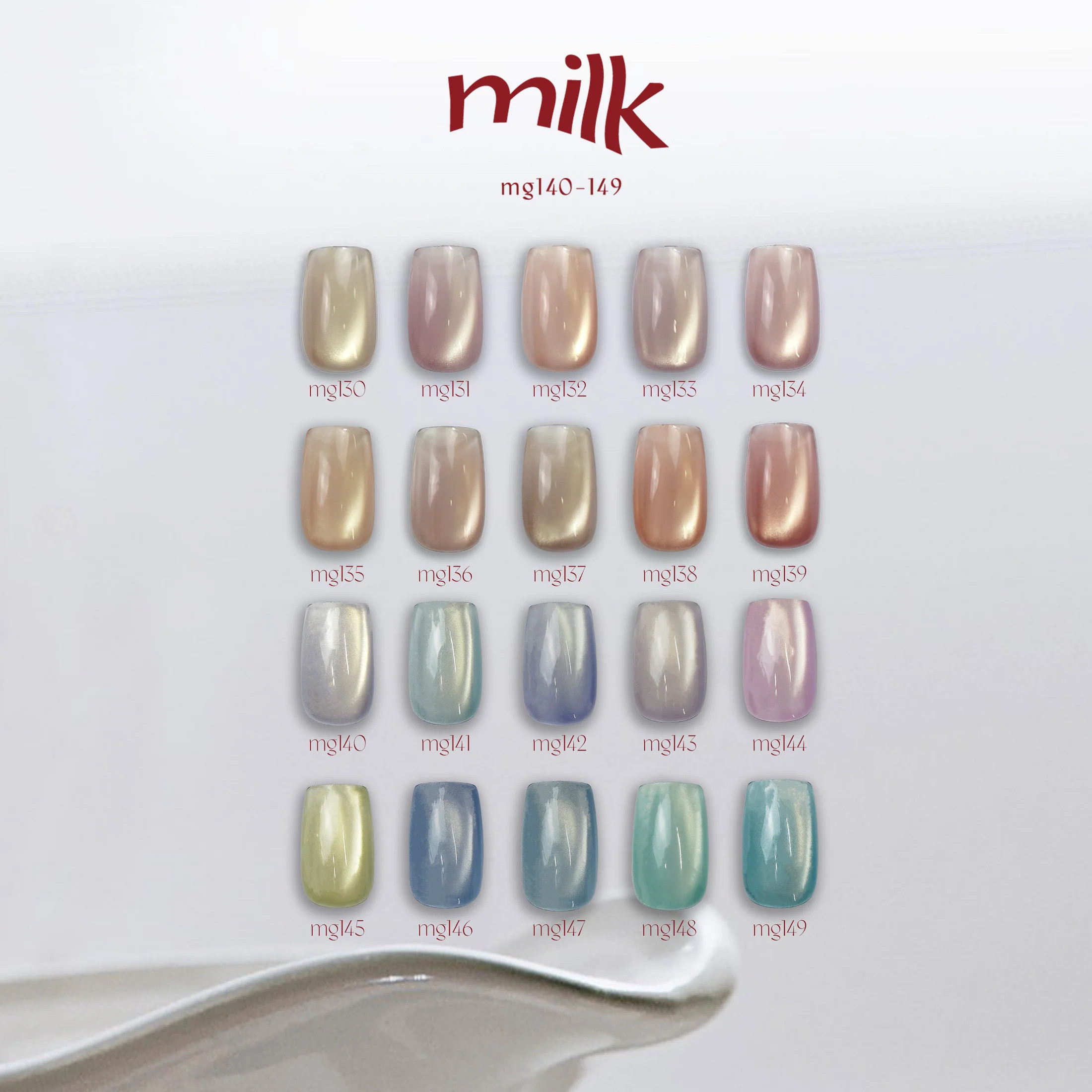 日本enoi猫眼胶milk牛奶爆闪亮片猫眼胶 mg130-149 美甲甲油胶