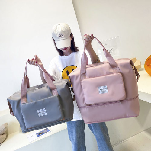 新品 可折叠大容量旅行包干湿分离游泳瑜伽健身包学生謿出差短途