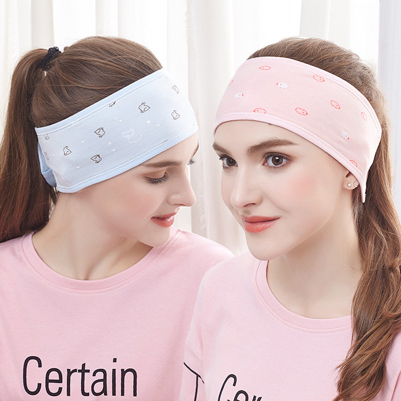 新款 坐月头巾发带夏季薄款纯棉产后产妇帽护额头带防风月帽孕妇