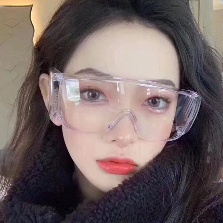 新款 个性大框防风镜网红款透明眼镜框 时尚潮流男女骑车护目镜