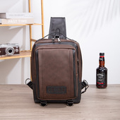 方型立体袋大容量男士 新品 wish复古男包厂家欧洲竖款 胸包2025