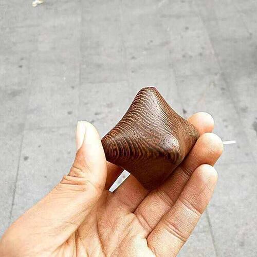 精选鸡翅木六角星球按摩球手把件 手玩六角星手球健身球