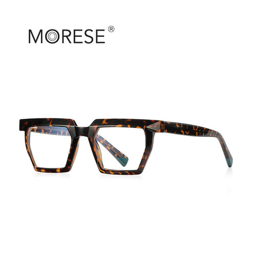 新款 新款防蓝光眼镜时尚TR光学框多边形钻石切边2144插芯弹簧镜