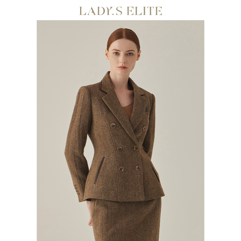 慕裁2025新款法式复古气质西装半裙女高级感小众设计感