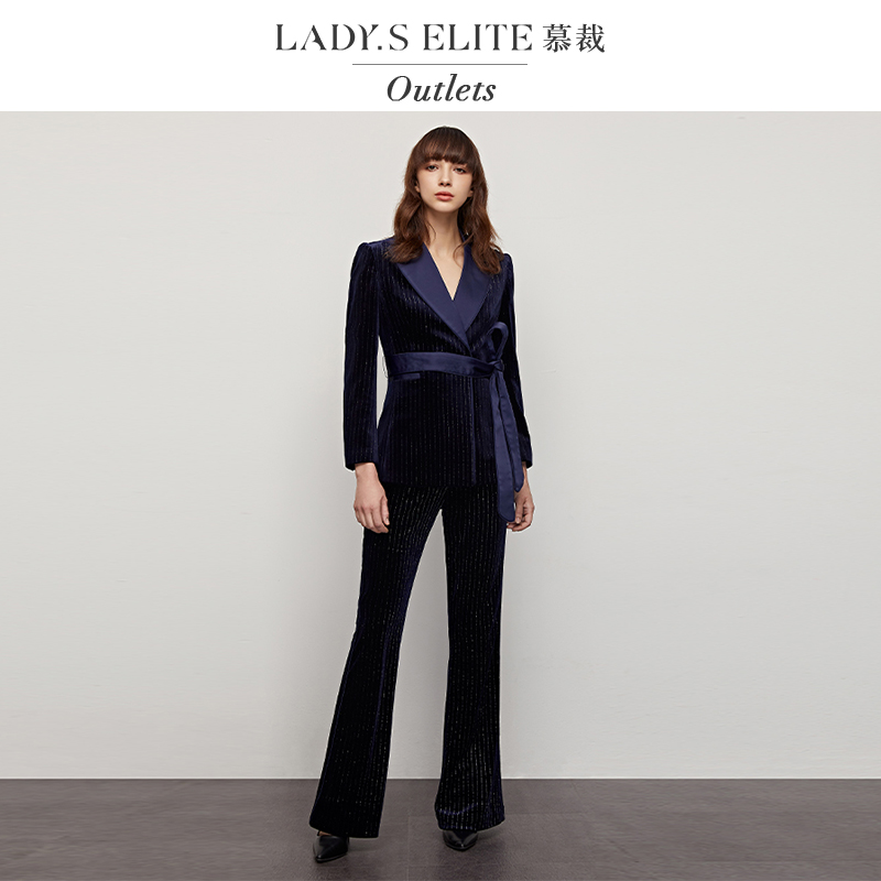 慕裁 Lace not Home丝绒西装套装女2025新款修身显瘦西服
