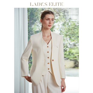 LadySElite【Muse系列】薄款白色西装女外套2025新款西服套装高级