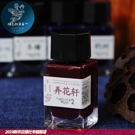 艺术家级《丈山尺树园》多种纸快干防水且不堵笔凤凰翎18ml钢笔淡彩墨水紫色棕色黑色专业勾线非碳素墨水水彩