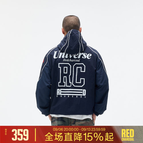 REDCHARCOAL红炭赛车连帽夹克