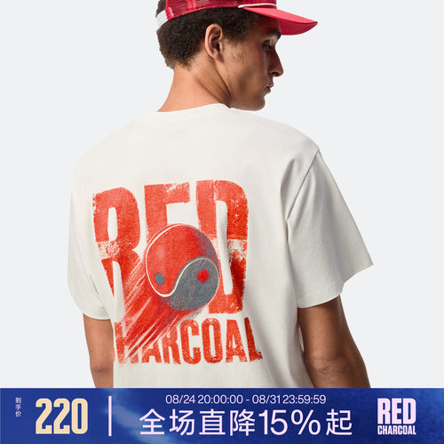 红炭联名网球主题太极插画印花