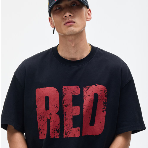 REDCHARCOAL红炭水洗做旧T恤