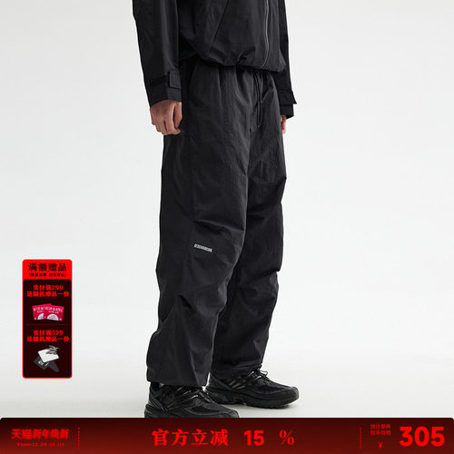 REDCHARCOAL红炭黑色羽绒裤男